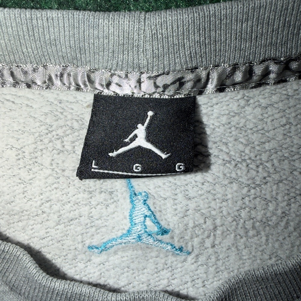 Vintage Nike Sweatshirt Mens L Grey Jordan Spike Lee Jumpman Best on Earth Mars - Picture 2 of 6